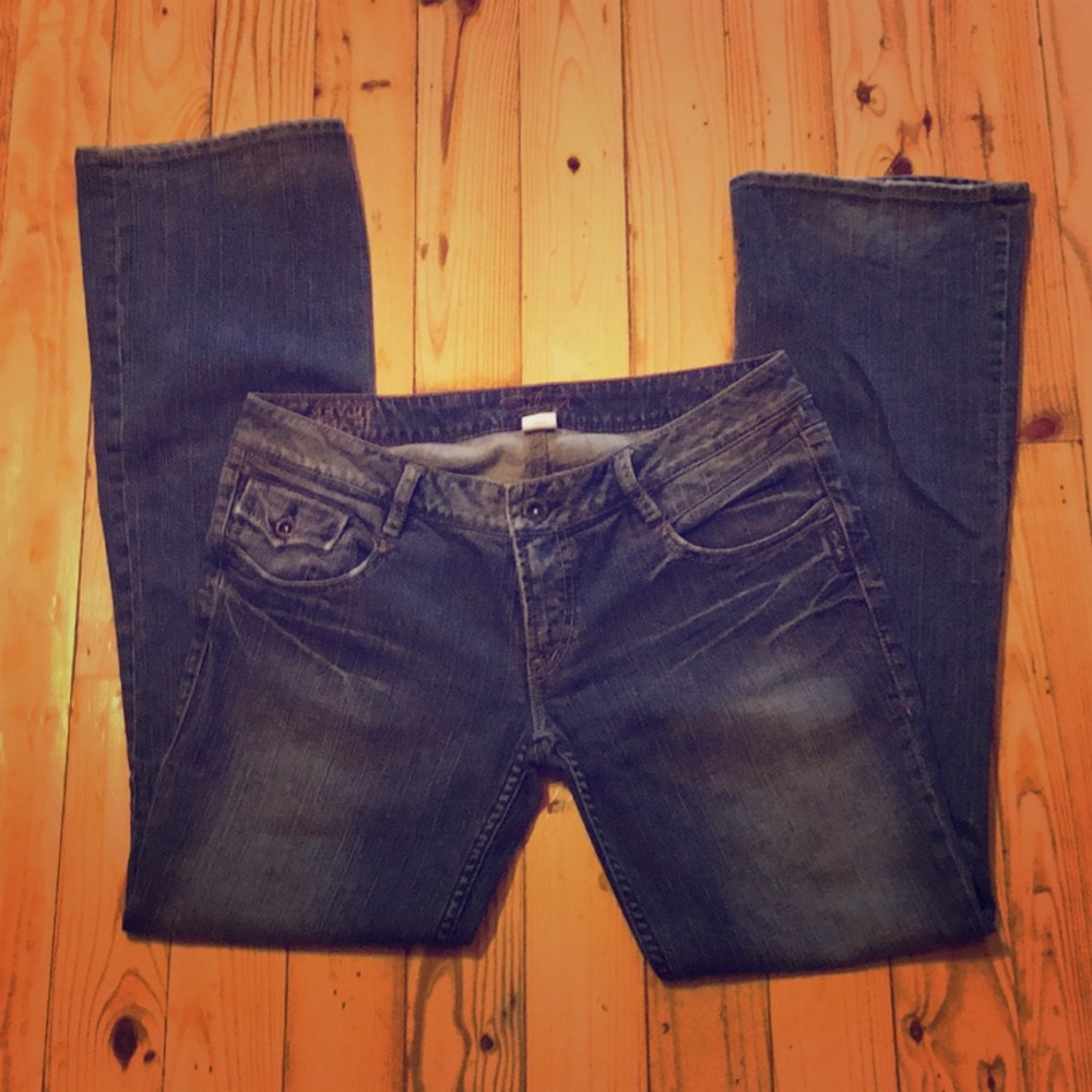 Silver Hipster Flare Jeans 32 NWOT
